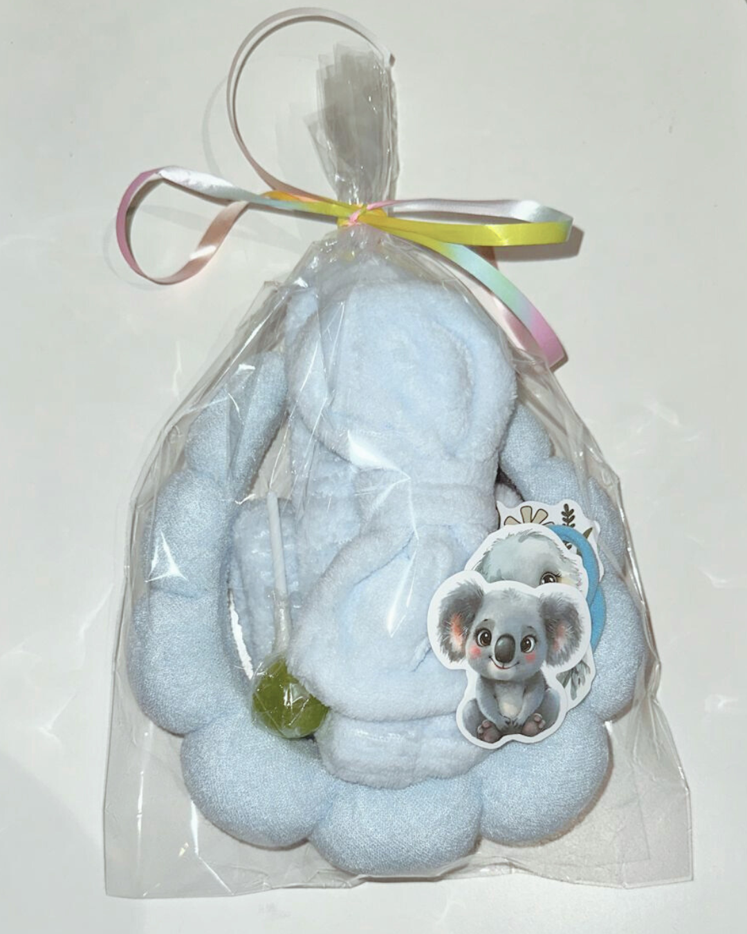 Blue Pastel Headband and Wristband Set (4pcs)