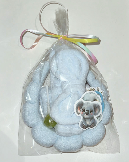 Blue Pastel Headband and Wristband Set (4pcs)
